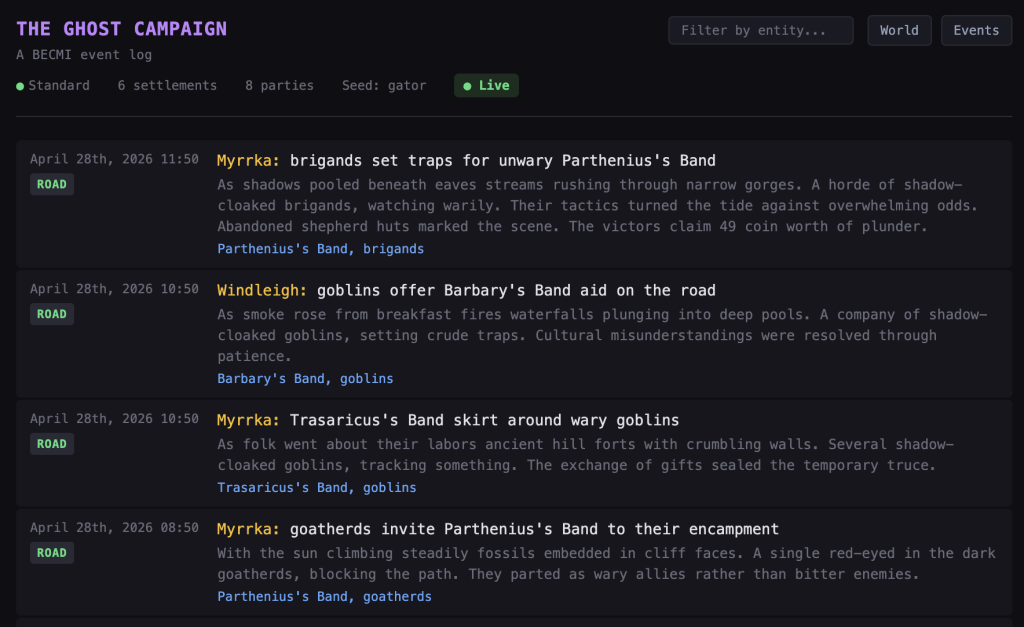 screenshot of the Ghost Campaign